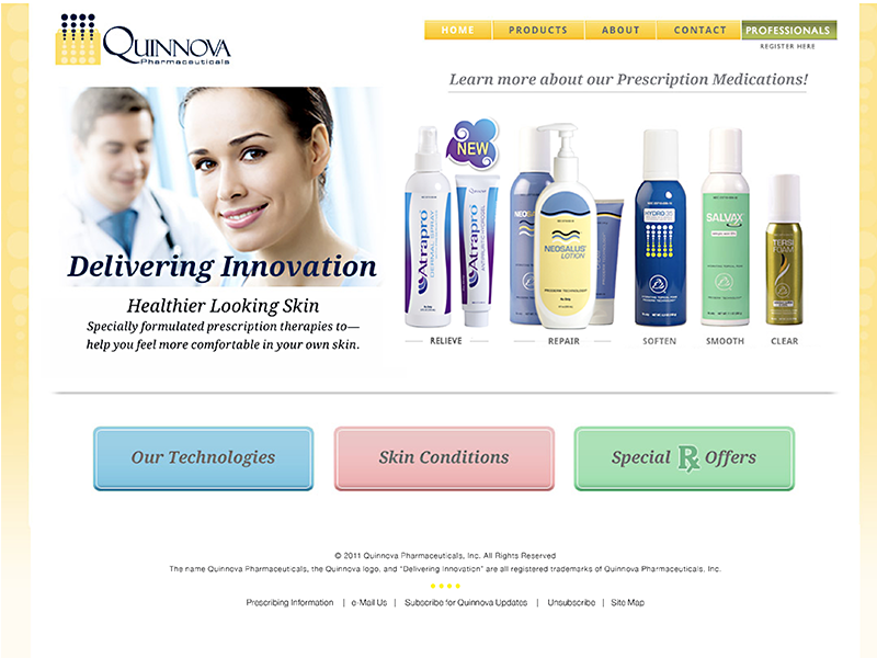 Quinnova: Delivering Innovation website